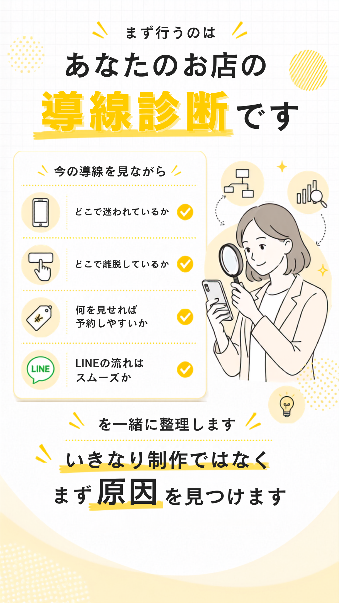 予約導線無料診断LP 9枚目